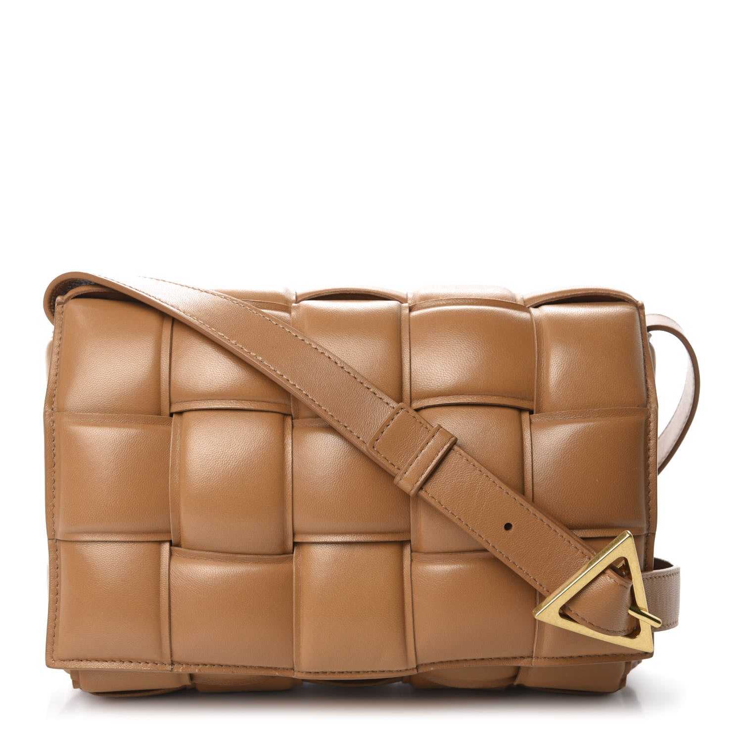 Bottega Veneta Nappa Maxi Intreccio Padded Cassette Crossbody Bag Caramel 1 of 9