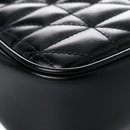 Gucci Calfskin Matelasse Aria Small GG Marmont Chain Shoulder Bag Black 12 of 13