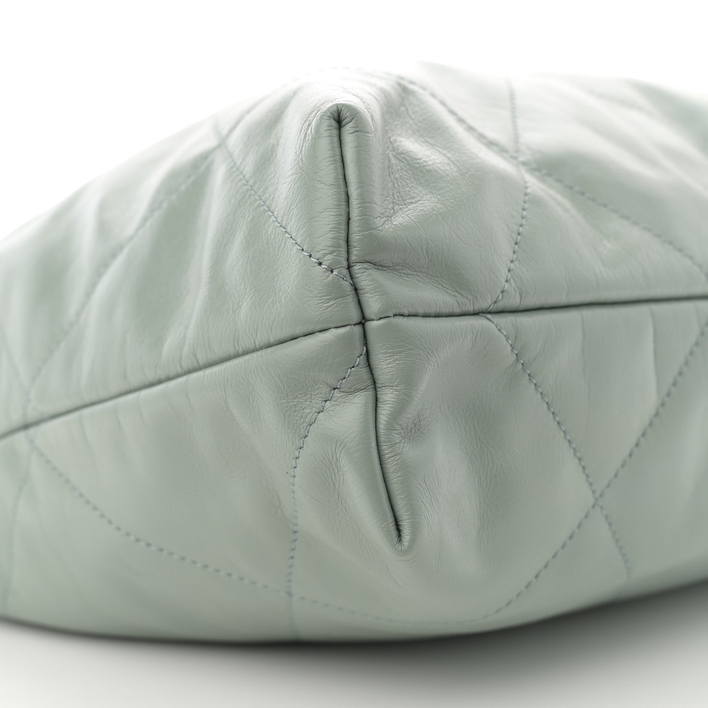 Shiny Calfskin Quilted Chanel 22 Grey