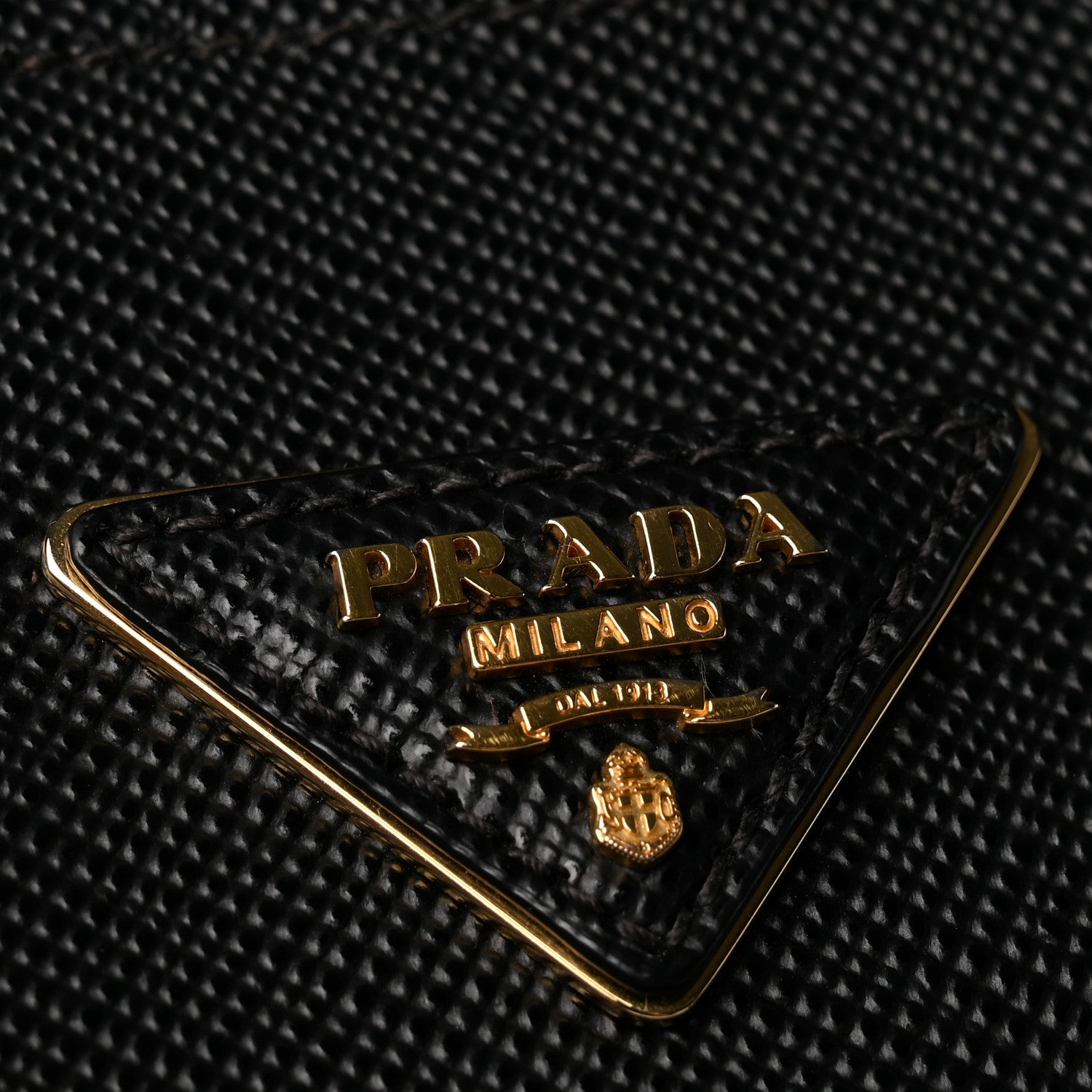 Prada Saffiano Cuir Small Matinee Tote Black Cerise 13 of 13