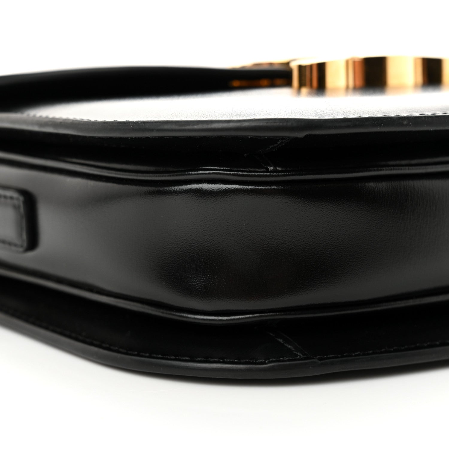 Celine Shiny Calfskin Besace Clea Triomphe Black 9 of 12