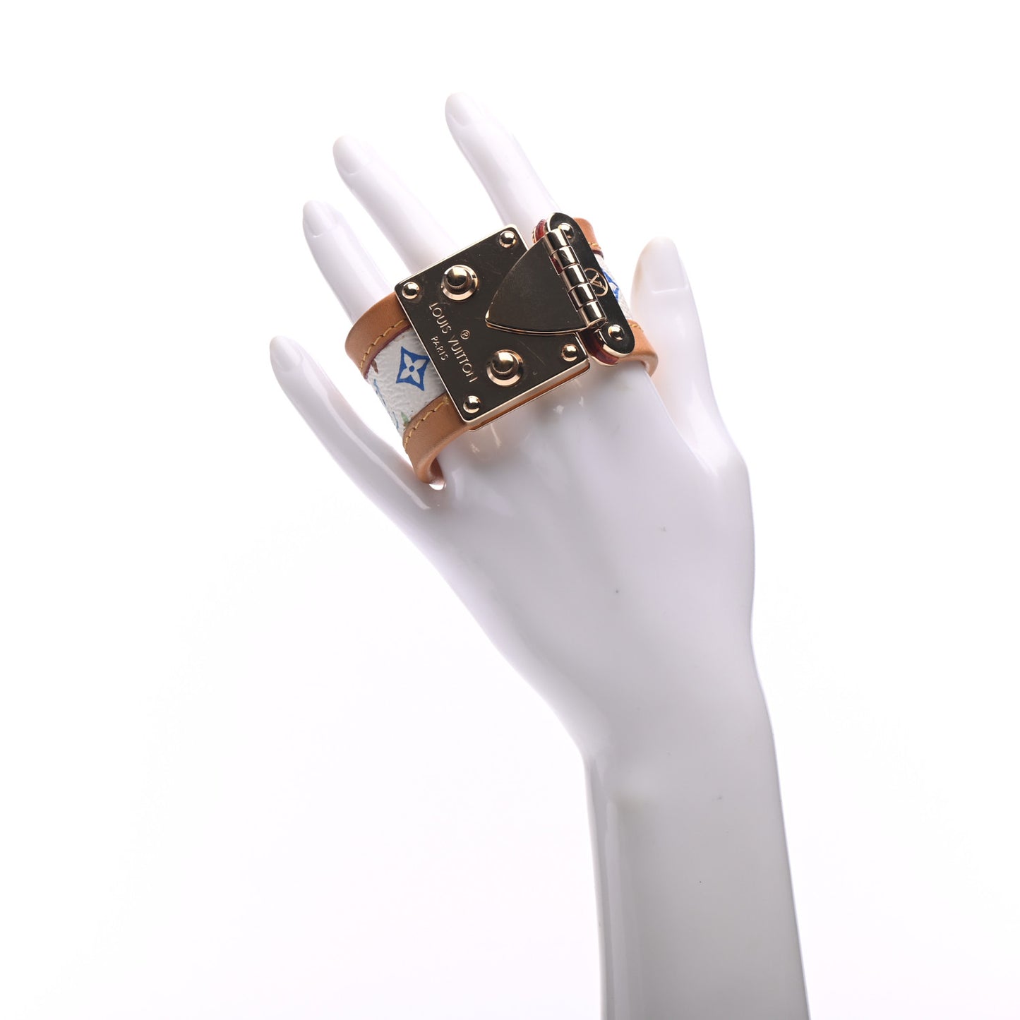 Monogram Multicolor S Lock Bracelet White