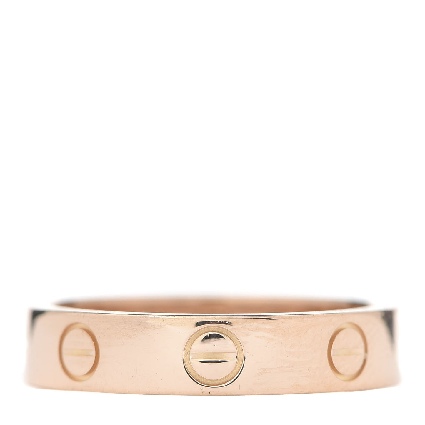 18K Pink Gold Diamond 4mm LOVE Wedding Band Ring 50 5.25