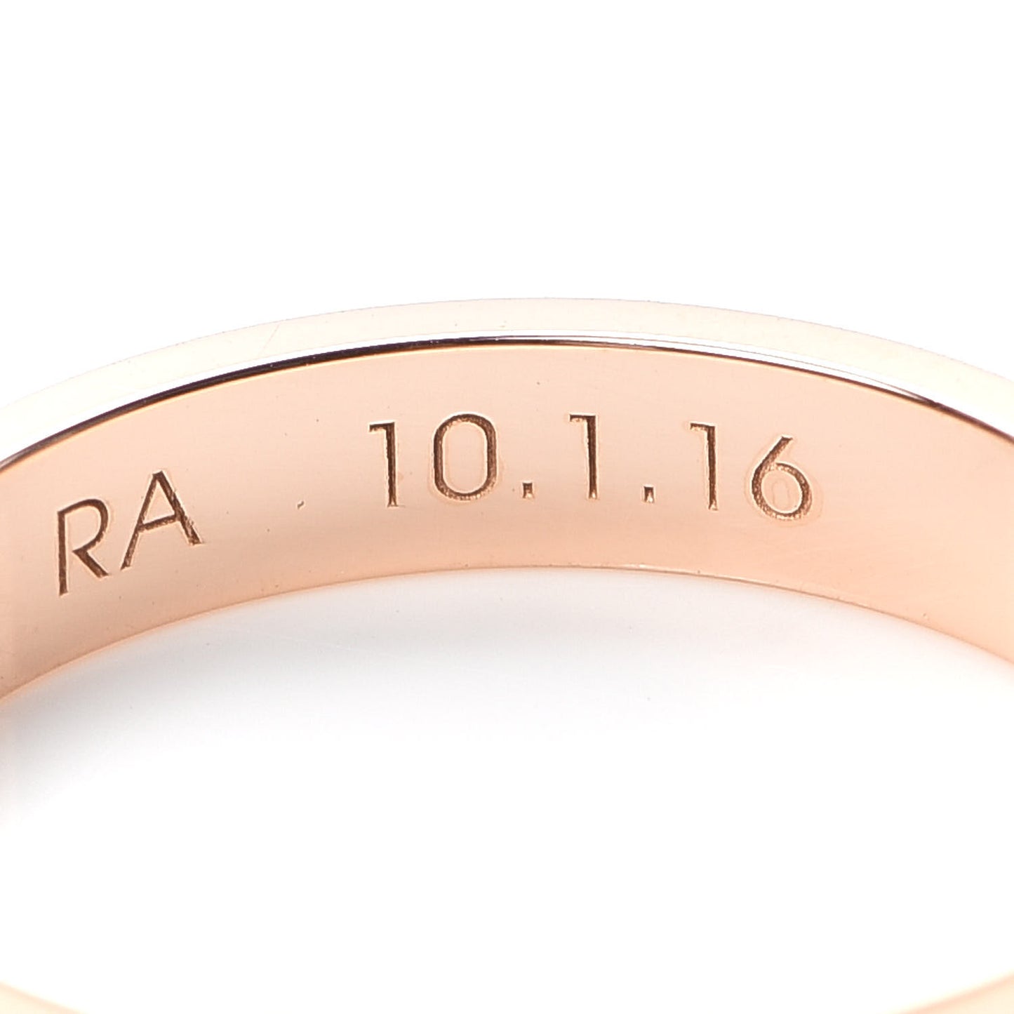 18K Pink Gold Diamond 4mm LOVE Wedding Band Ring 62 10