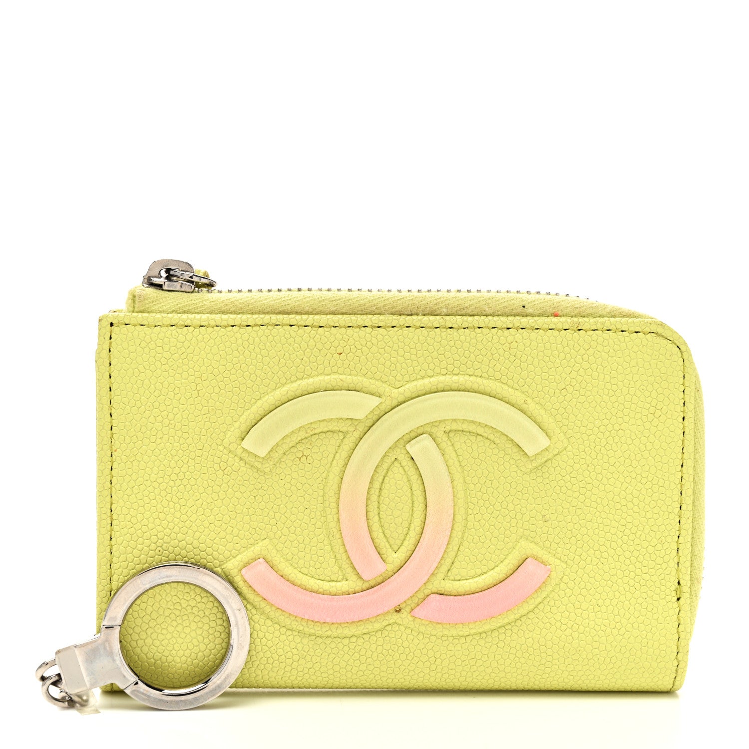 Chanel Caviar Key Holder Case Light Pink Light Green 1 of 9