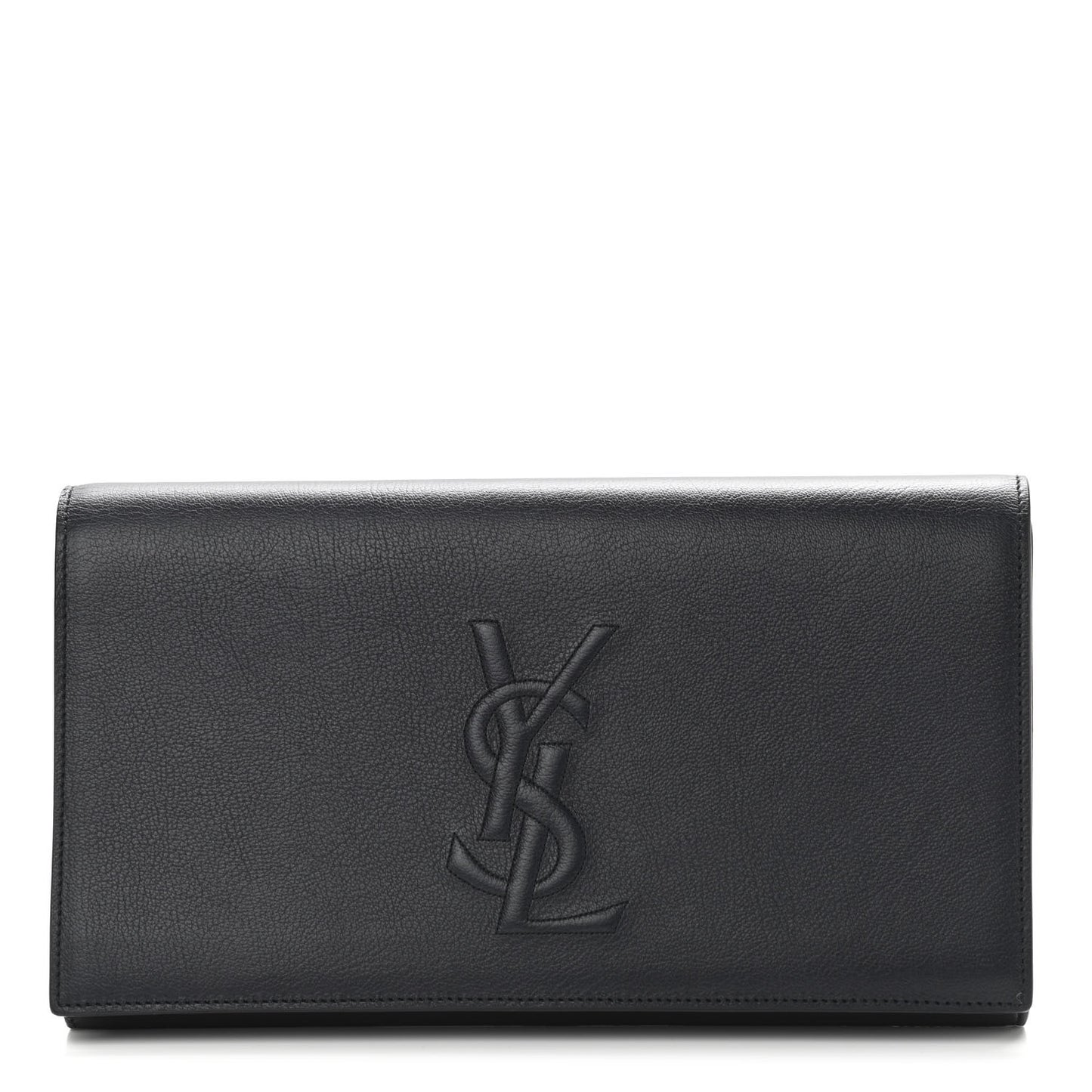 Calfskin Monogram Large Belle De Jour Clutch Navy