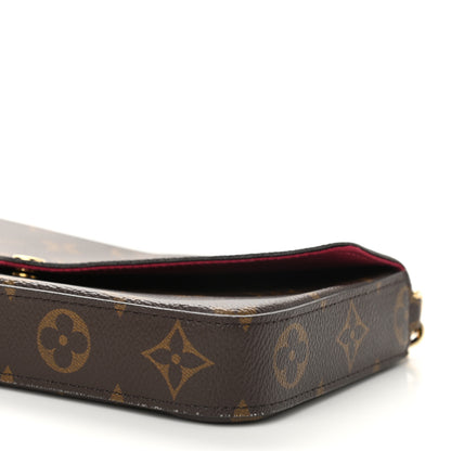 Louis Vuitton Monogram Pochette Felicie Chain Wallet Fuchsia 11 of 13