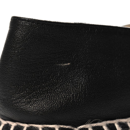 Chanel Lambskin CC Espadrilles 39 Navy Black 10 of 10