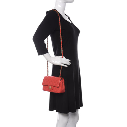 Chanel Lambskin Quilted Mini Rectangular Flap Red 2 of 15