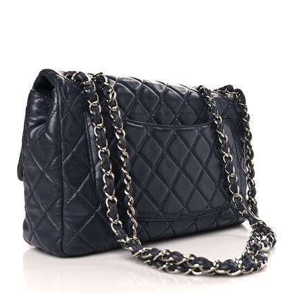 Chanel Lambskin Quilted Jumbo Single Flap Dark Grey 3 of 9