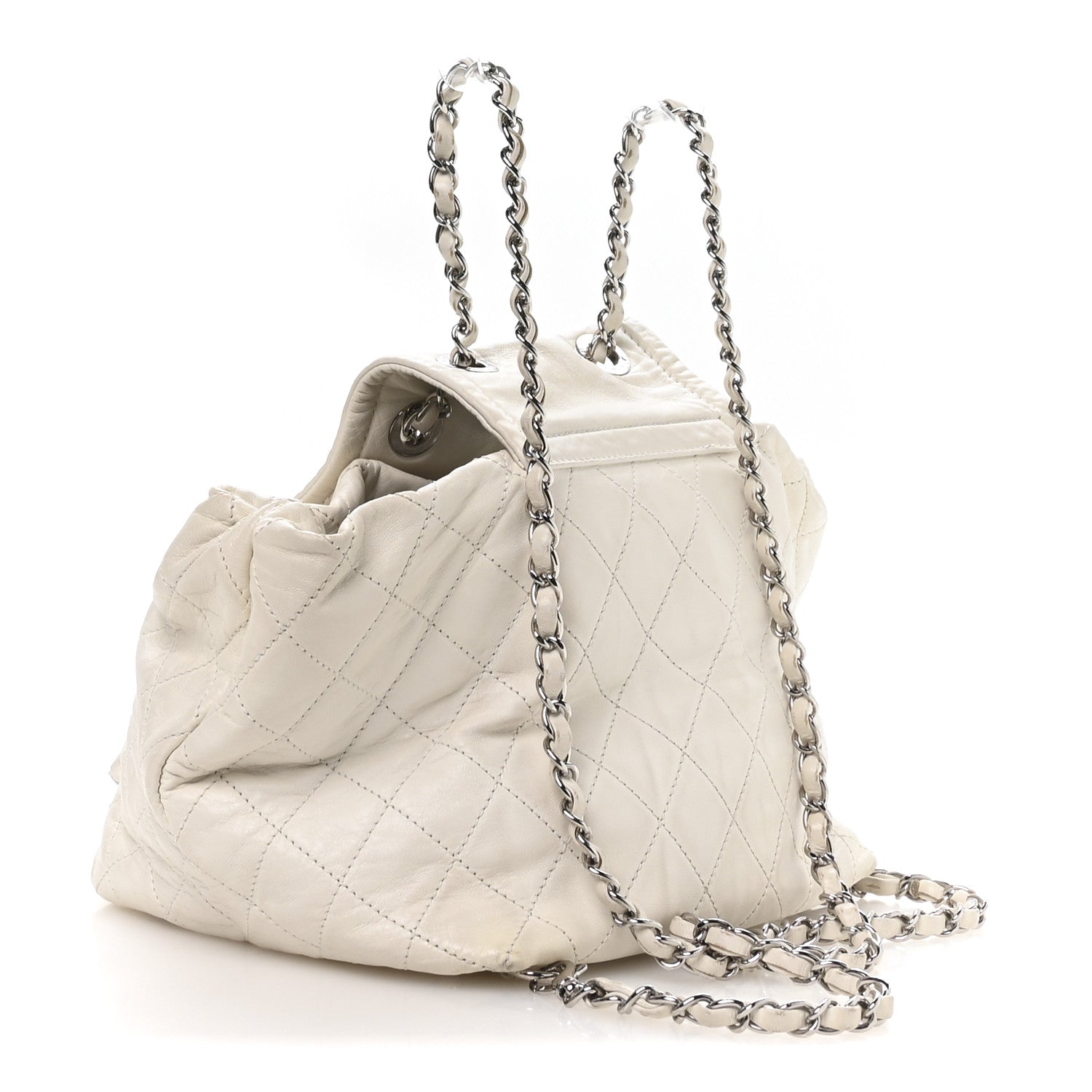 Chanel Lambskin Quilted Beijing Backpack Bag White 3 of 10