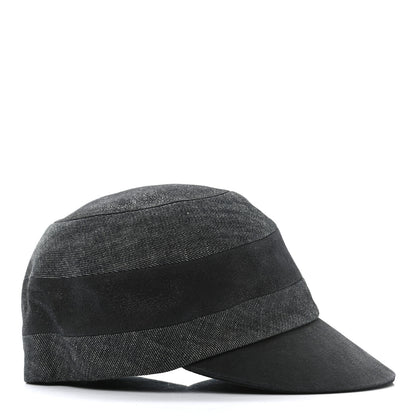 Hermes Goatskin Cotton Linen Cap 56 Black 5 of 8