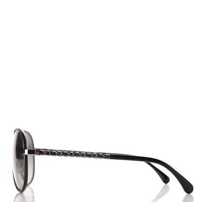 Chanel Polarized Pilot Winter Sunglasses 4219 Black 3 of 10