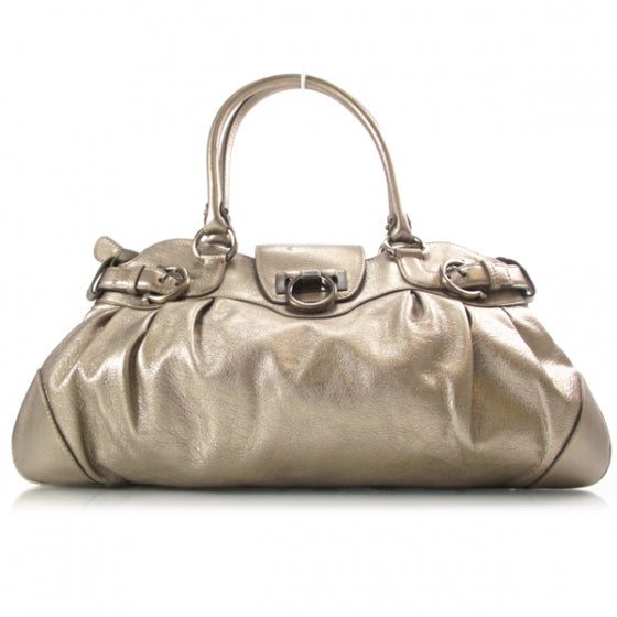 FASHIONPHILE SALVATOREFERRAGAMOLeatherMarisaMercury 1 of 10