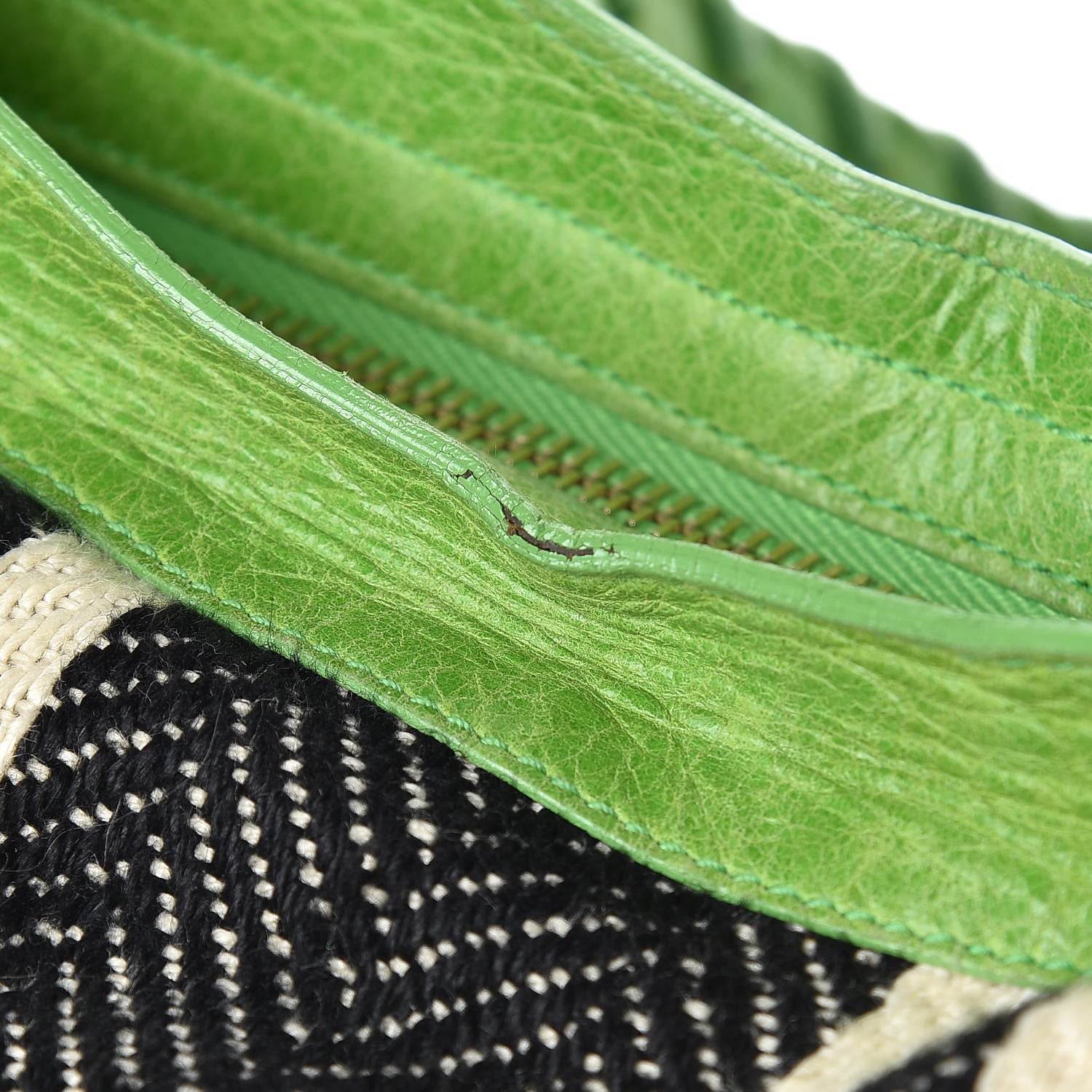 Balenciaga Agneau Linen Classic Hardware City Green 9 of 17