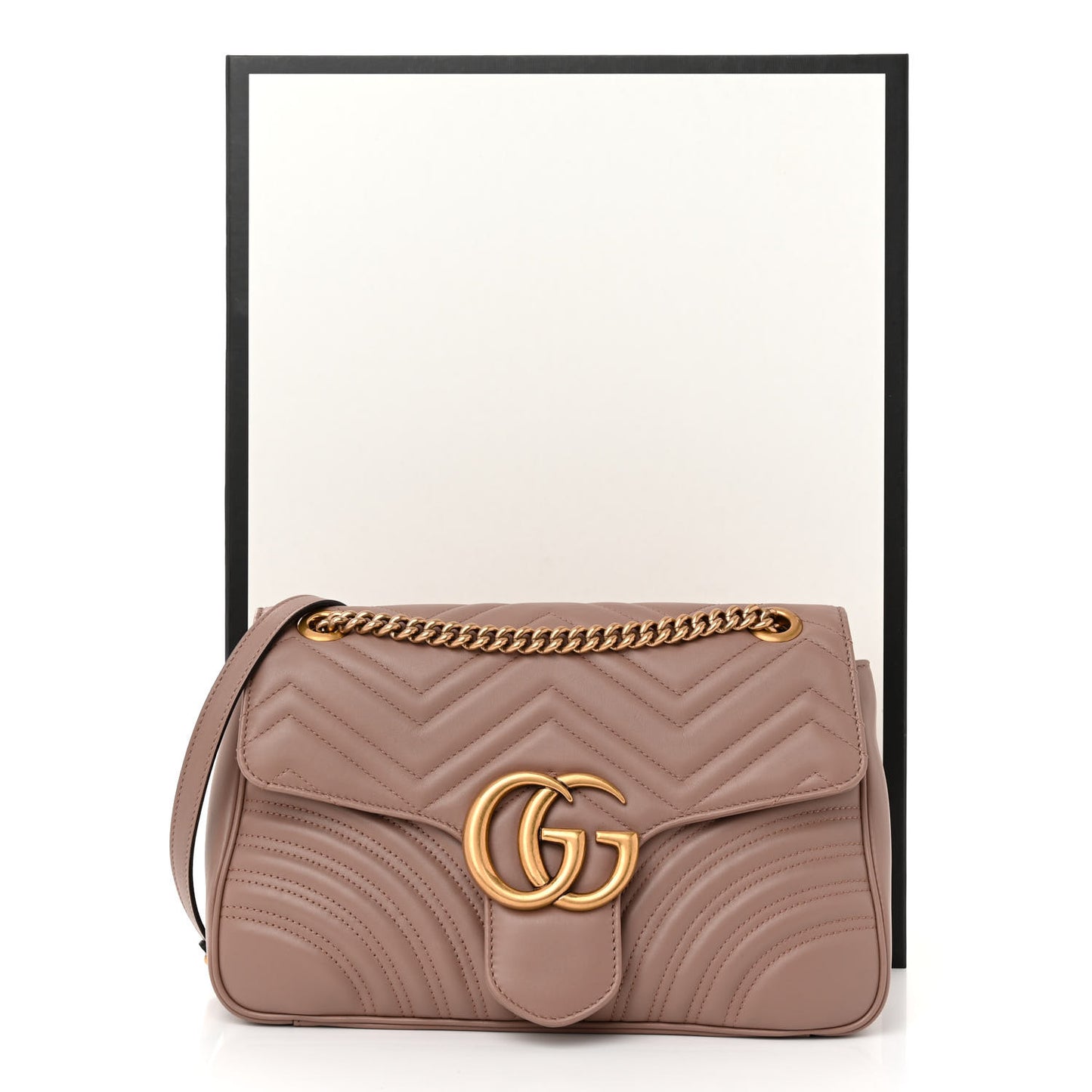Calfskin Matelasse Medium GG Marmont Shoulder Bag Porcelain Rose