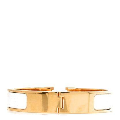 Hermes Enamel Narrow Clic Clac H Bracelet PM White 3 of 5