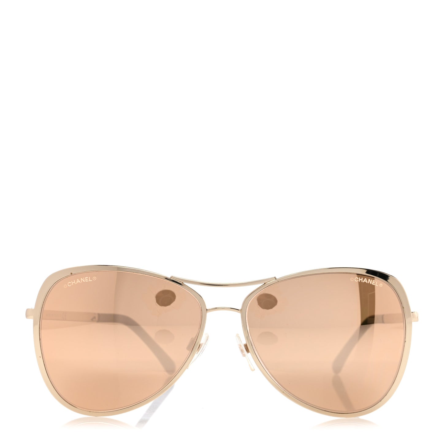 Metal Mirrored Pilot Summer Sunglasses 4223 Gold