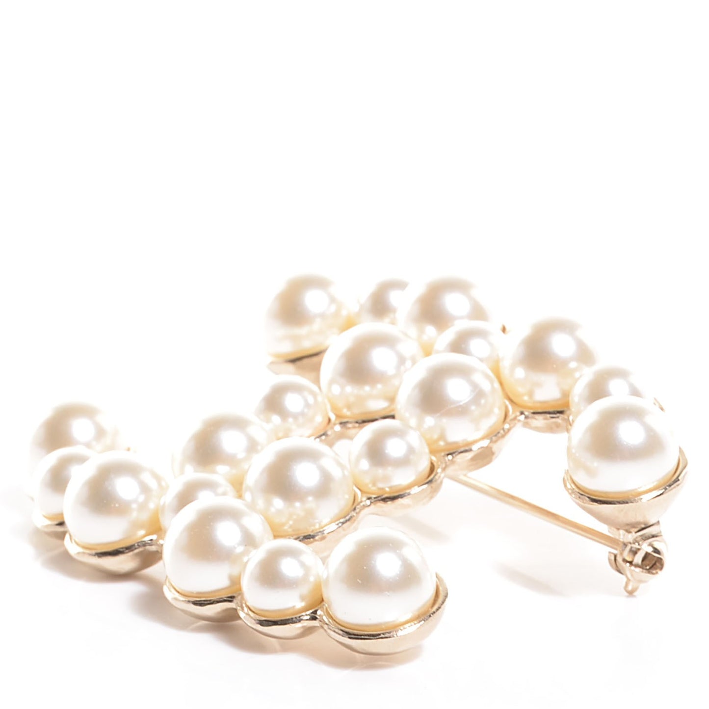 Pearl CC Brooch Gold