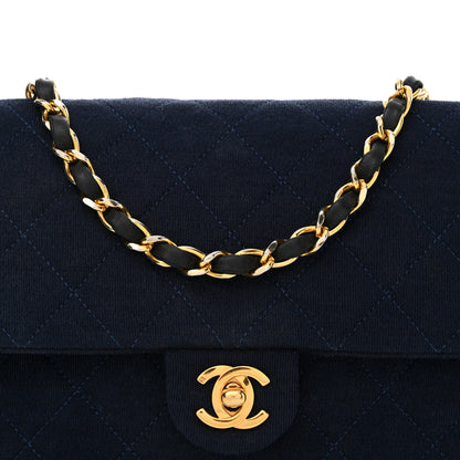 Chanel Jersey Lambskin Quilted Mini Square Flap Navy 9 of 16