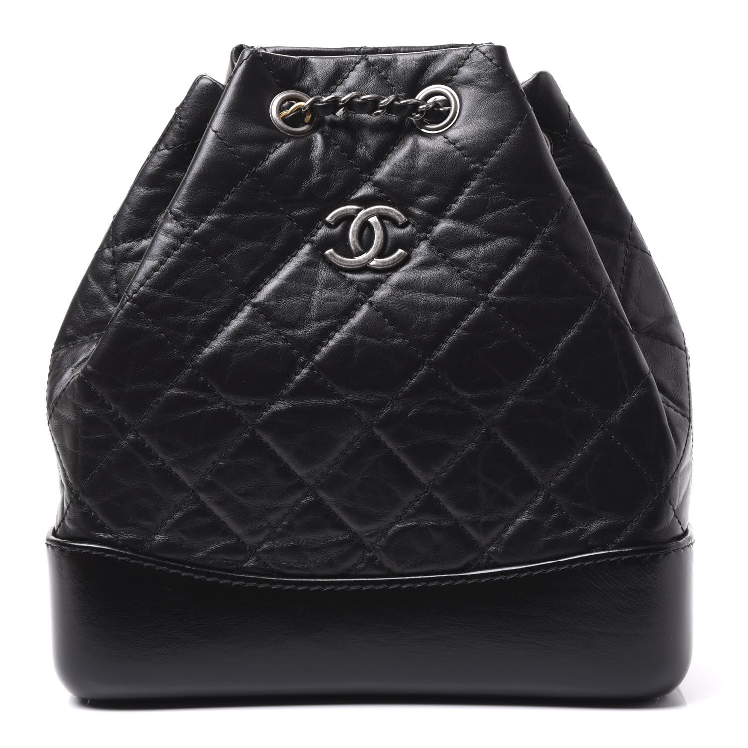 Chanel Aged Calfskin Quilted Small Gabrielle Backpack Black 1 of 10
