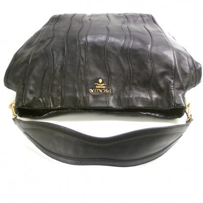 Prada Nappa Stripes Shoulder Bag Black 5 of 11