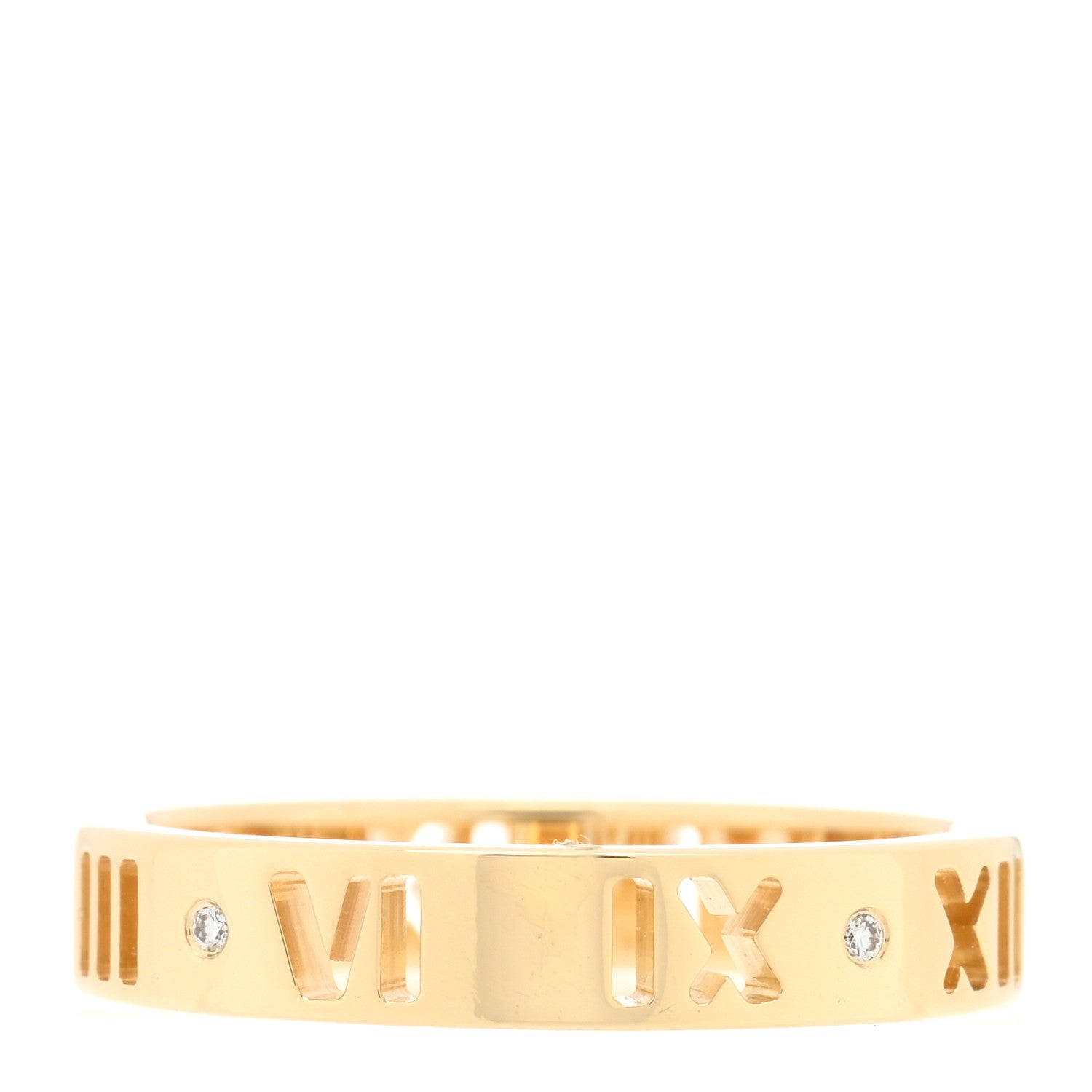 Tiffany 18K Yellow Gold Diamond Atlas Pierced Ring 51 5.75 3 of 4