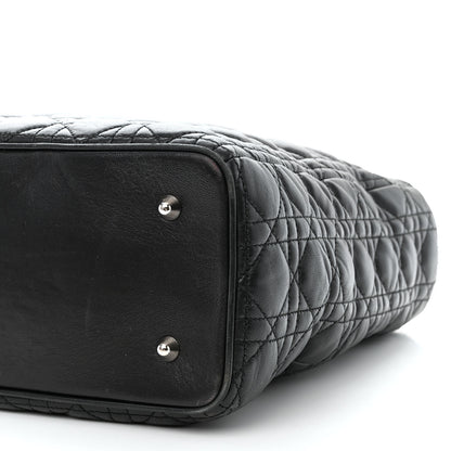 Christian Dior Lambskin Cannage XL Lady Dior Black 10 of 16