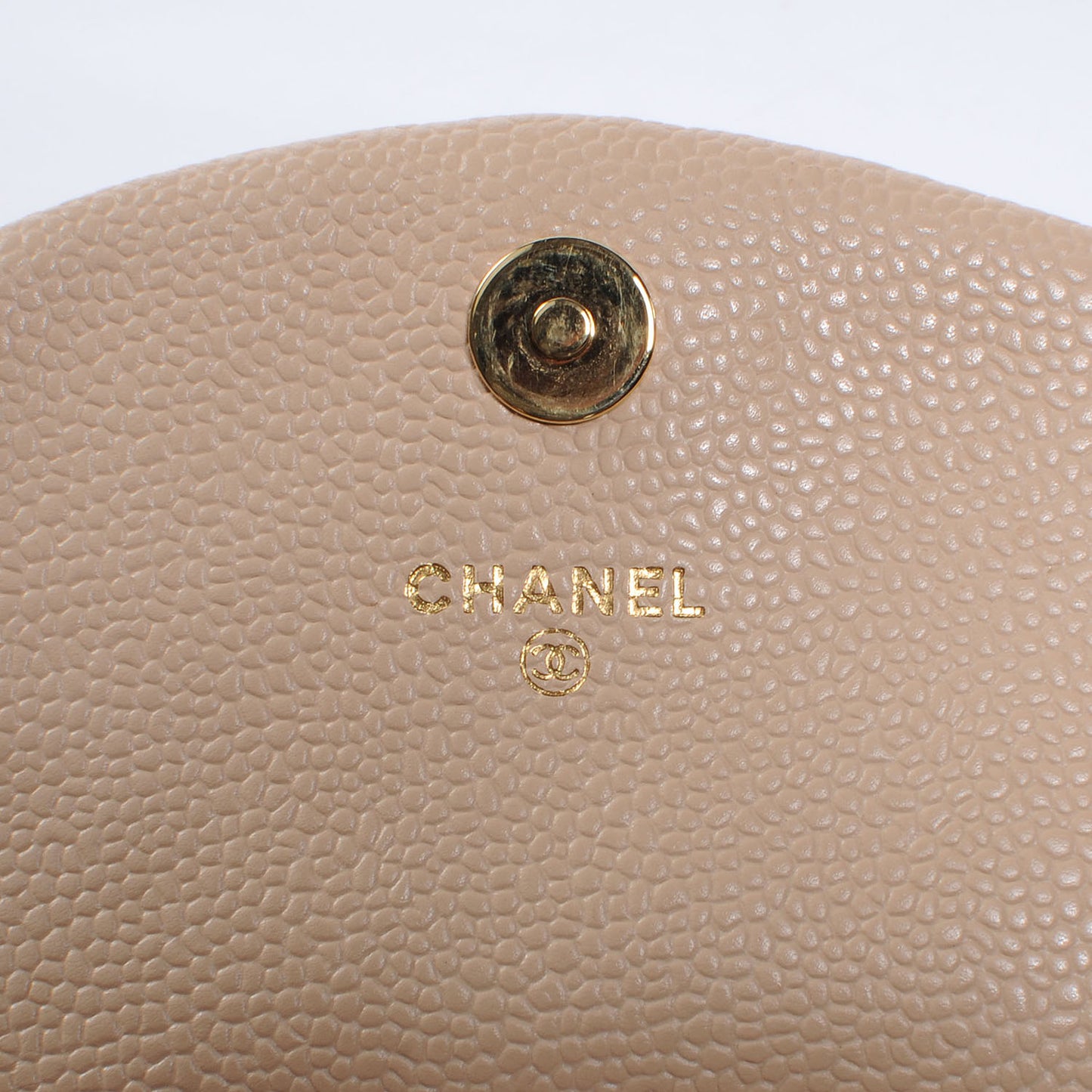 Caviar Half Moon Wallet On Chain Bag Beige