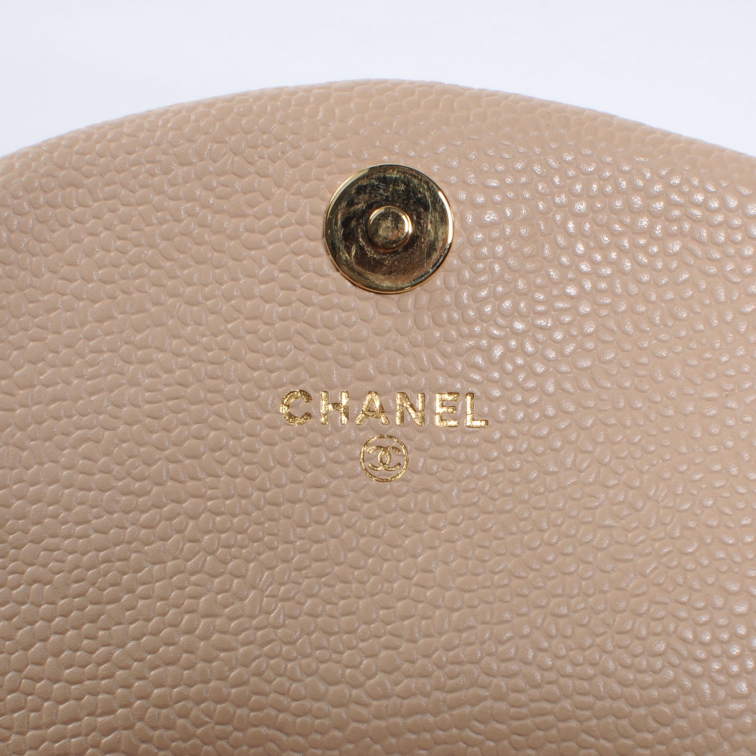 Chanel Caviar Half Moon Wallet On Chain Bag Beige 6 of 9