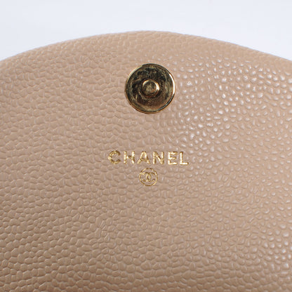 Chanel Caviar Half Moon Wallet On Chain Bag Beige 6 of 9