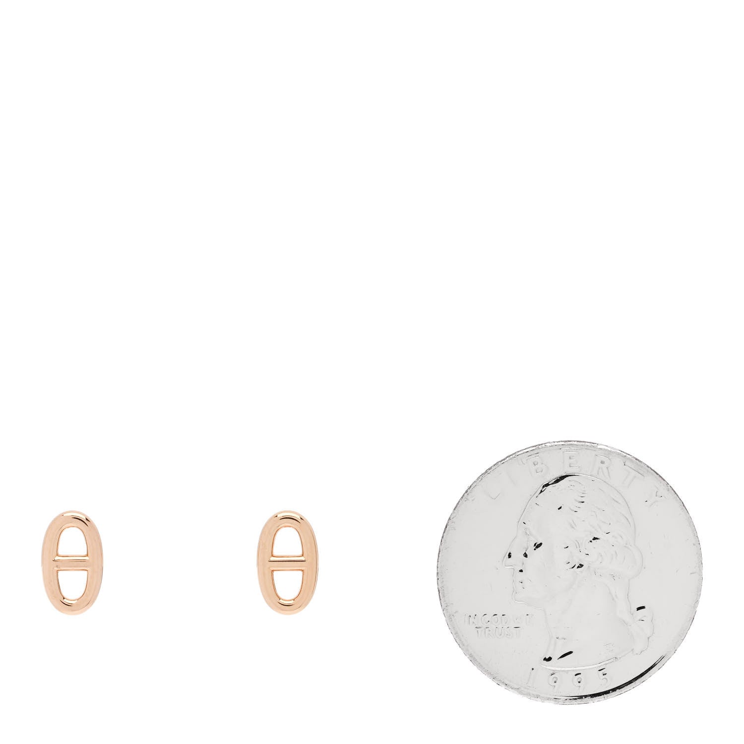Hermes 18K Rose Gold TPM Farandole Stud Earrings 2 of 4
