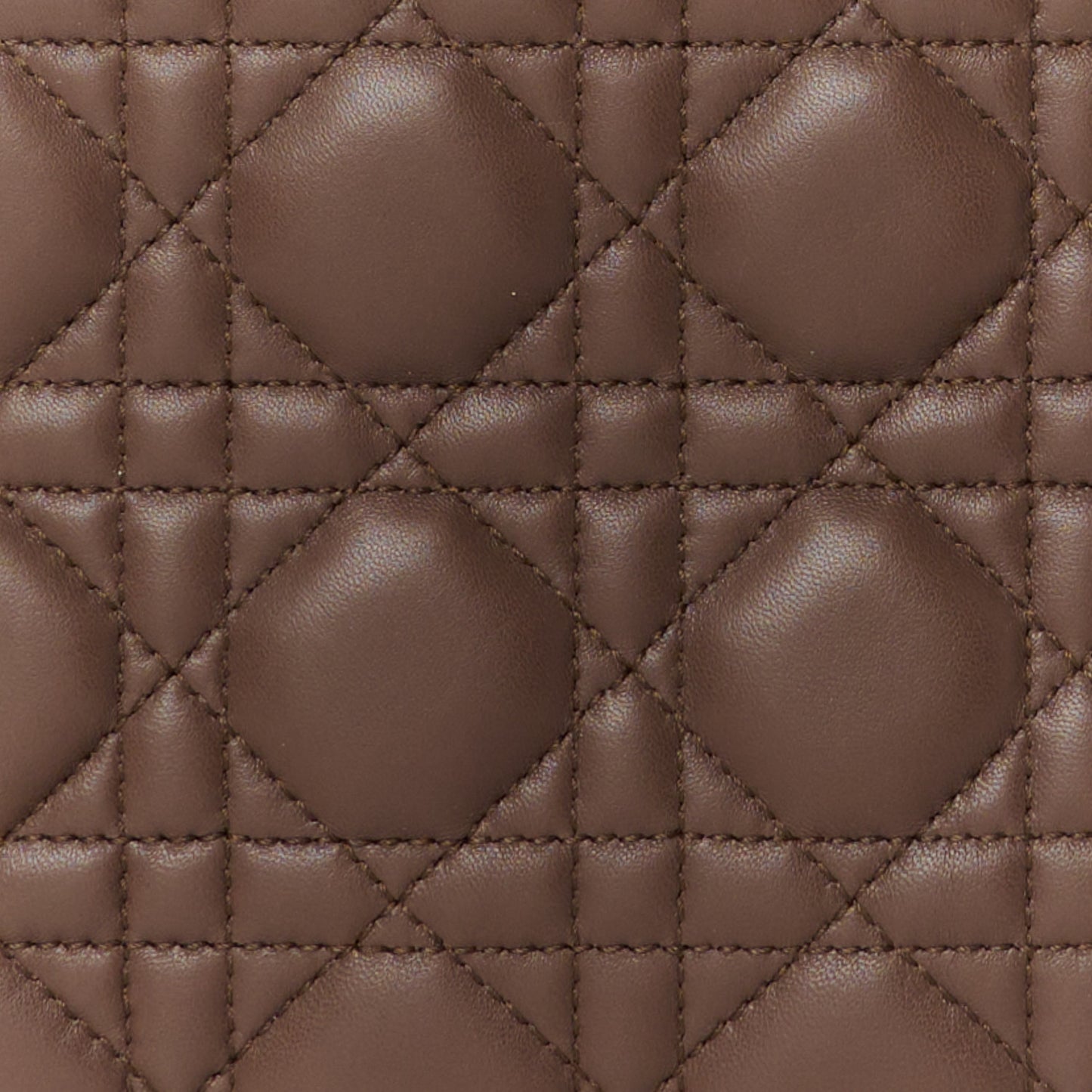 Lambskin Cannage Medium Lady Dior Brown