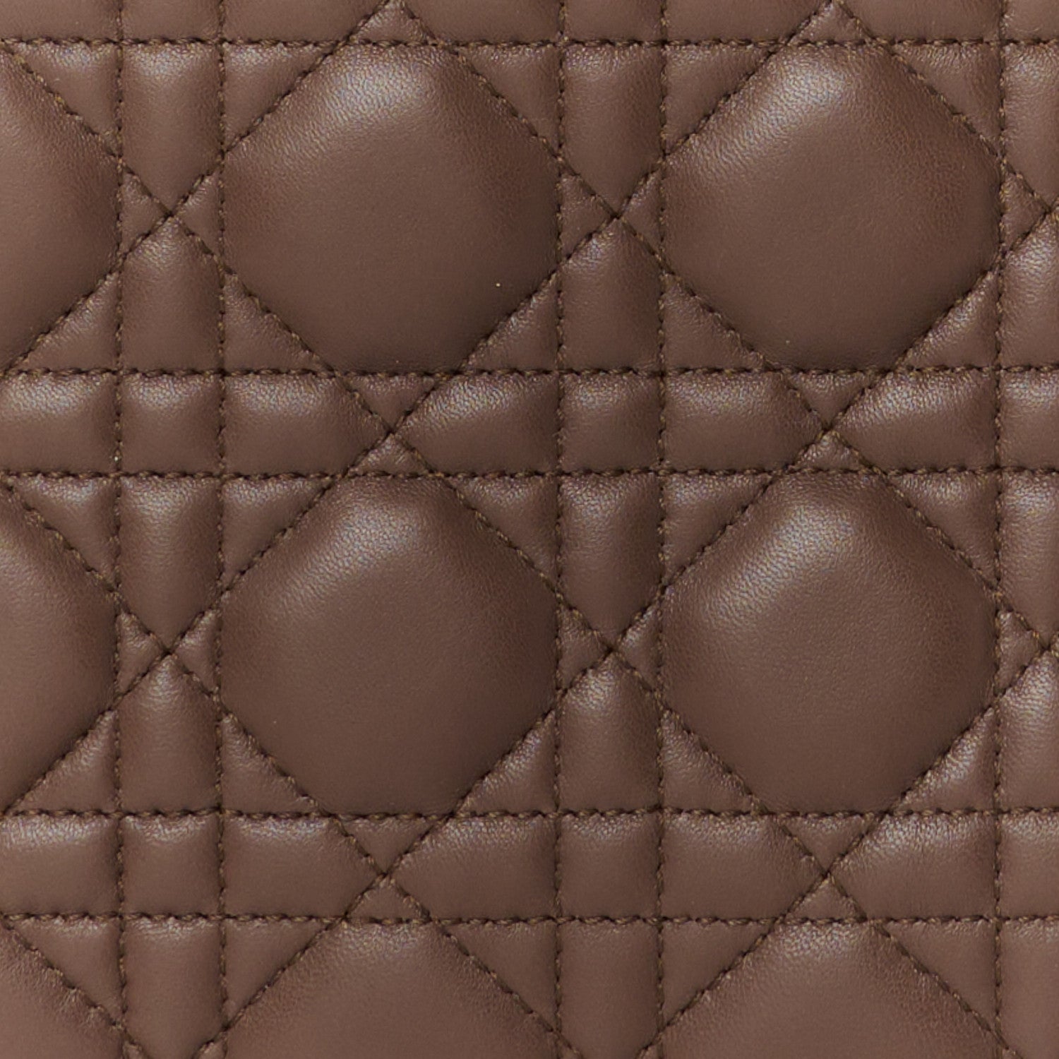 Christian Dior Lambskin Cannage Medium Lady Dior Brown 8 of 11