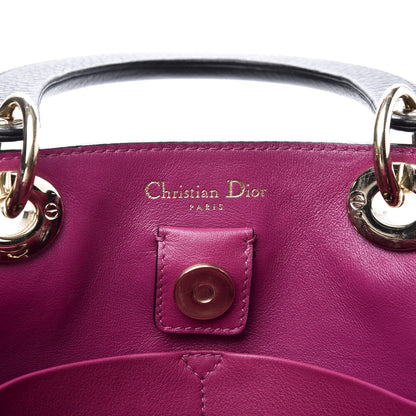 Christian Dior Bullcalf Medium Diorissimo Tote Black Rose Indien 5 of 9