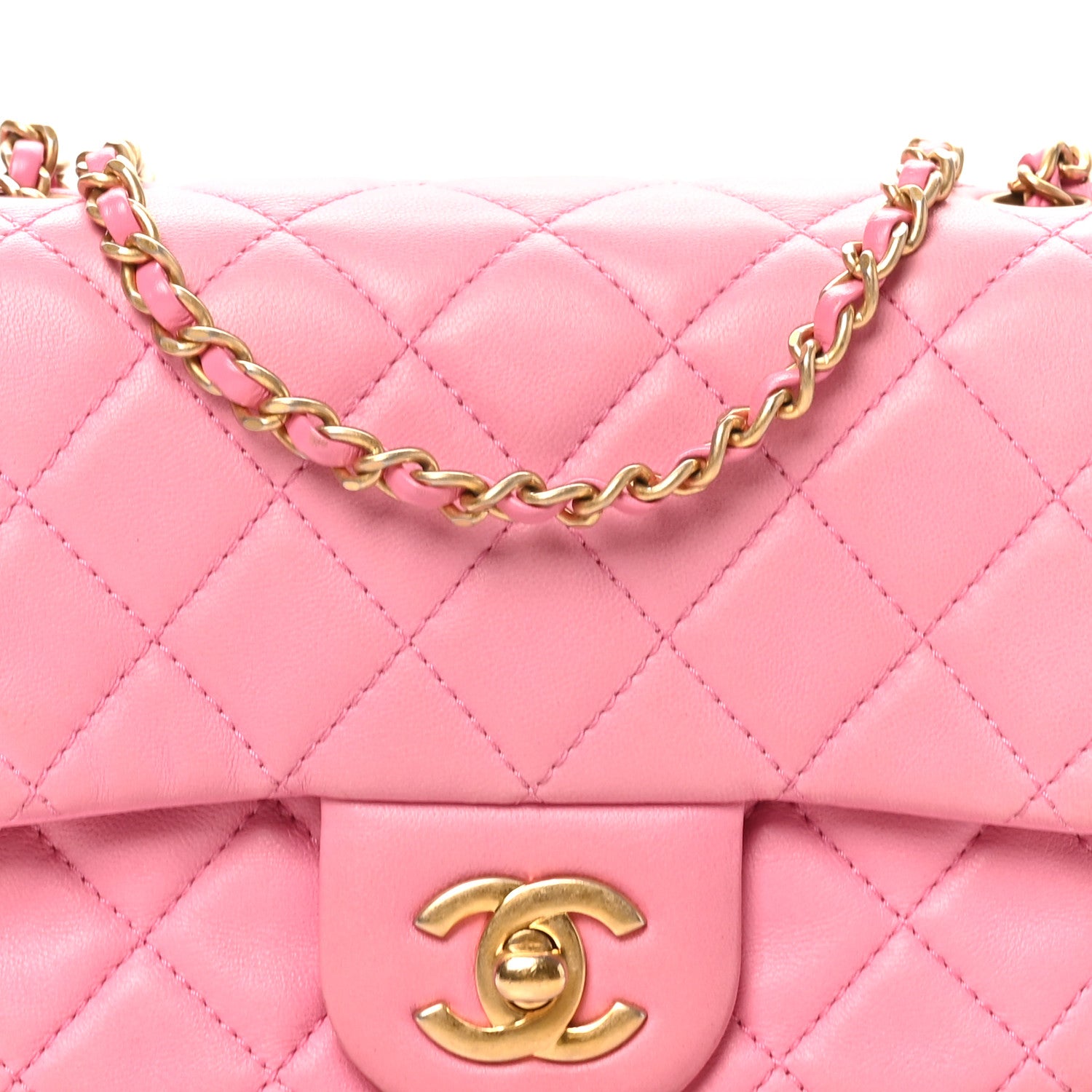 Chanel Lambskin Quilted Mini Pearl Crush Flap Pink 8 of 12