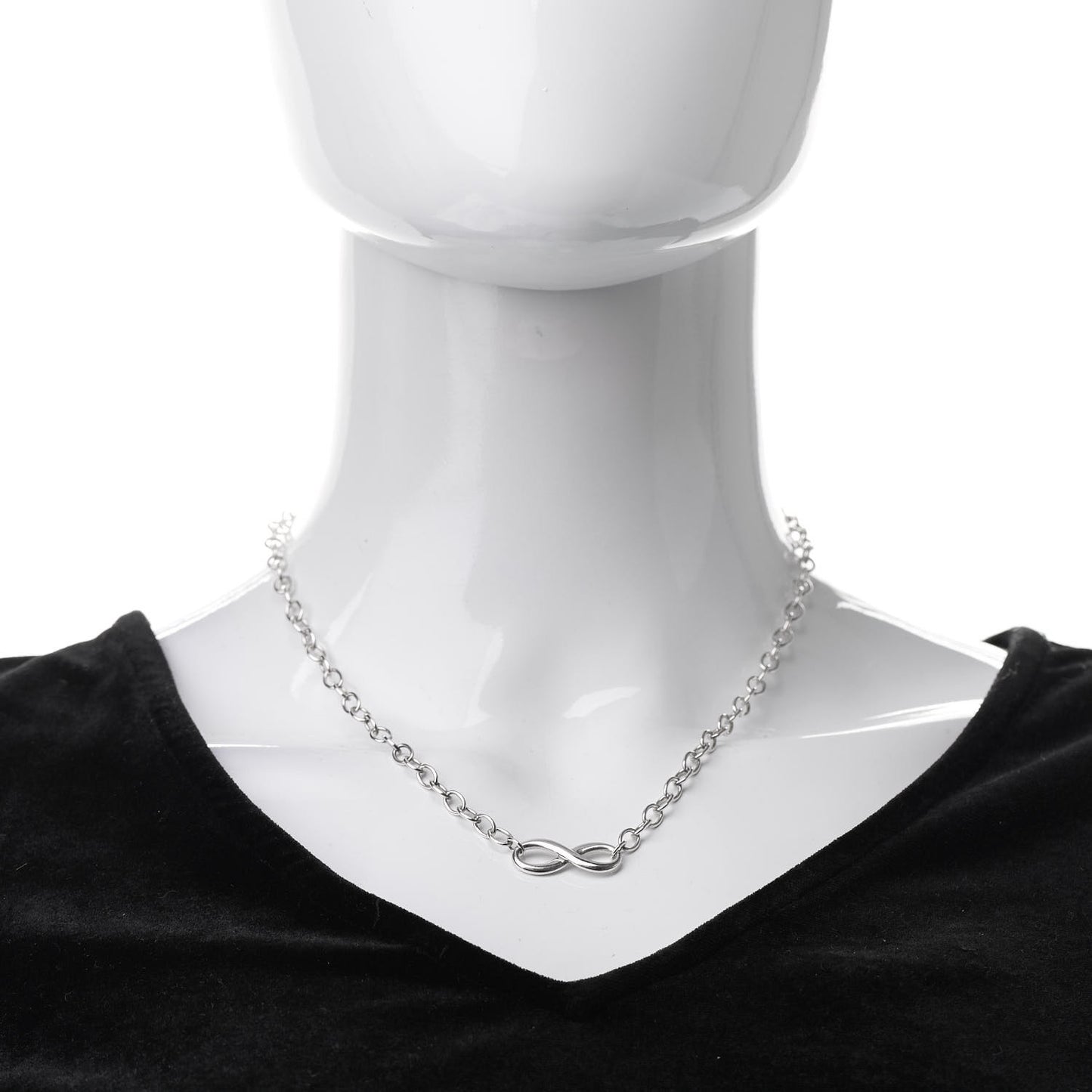 Sterling Silver Narrow Infinity Link Necklace