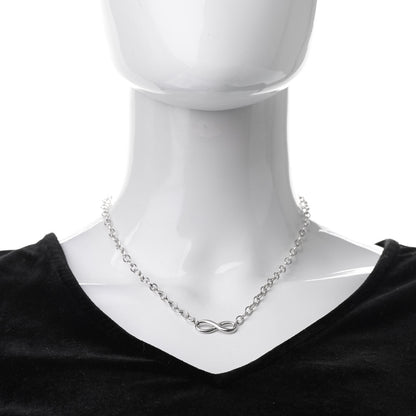 Tiffany Sterling Silver Narrow Infinity Link Necklace 2 of 6