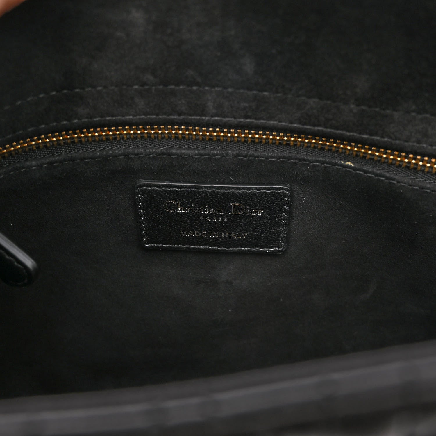 Christian Dior Lambskin Cannage Medium Lady Dior Black 6 of 9
