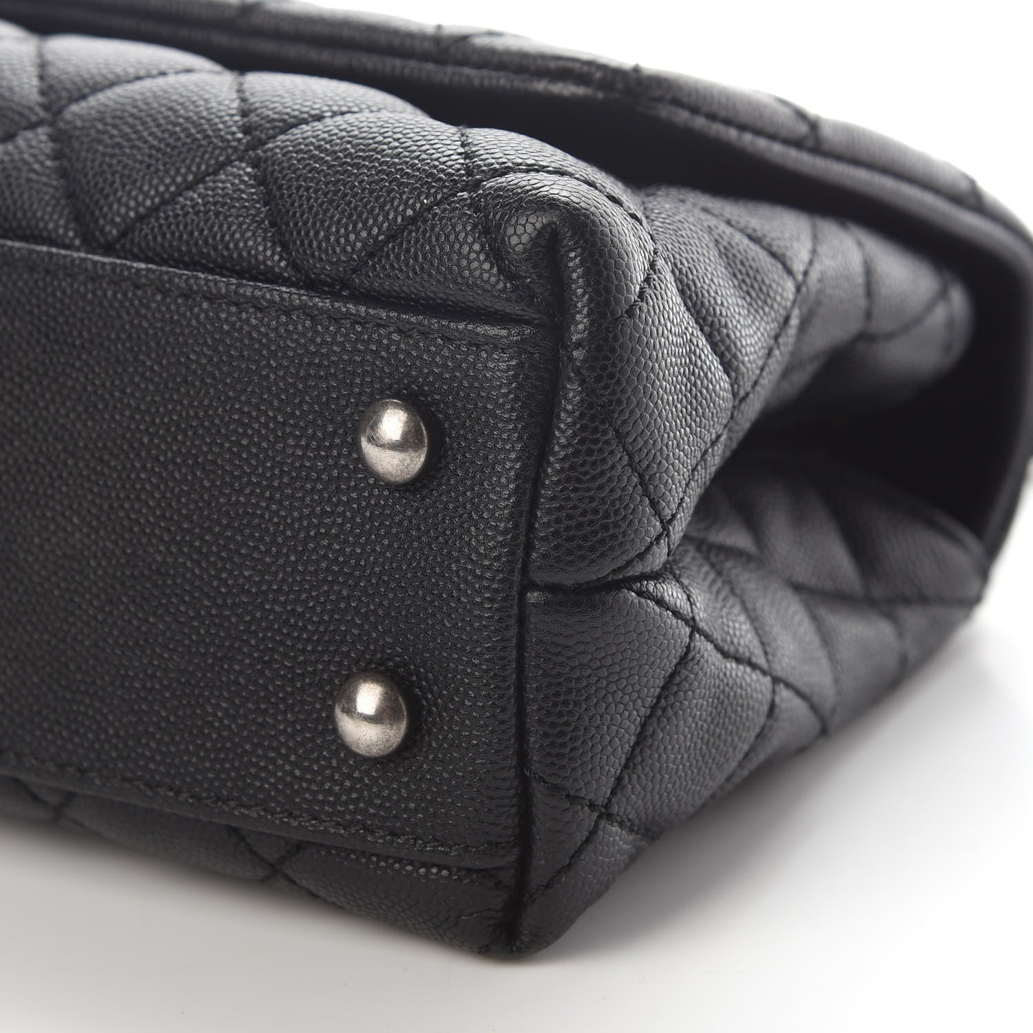 Chanel Caviar Lizard Embossed Quilted Mini Coco Handle Flap Black 8 of 9
