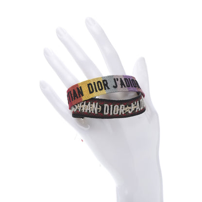Christian Dior Woven Cotton J'Adior Friendship Bracelet Set Multicolor 2 of 8