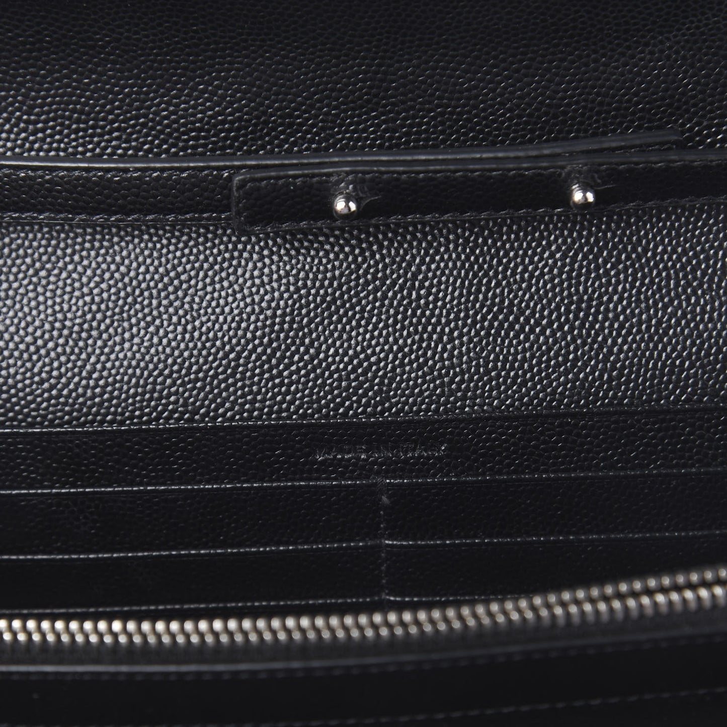 Grain De Poudre Matelasse Chevron Monogram Chain Wallet Black