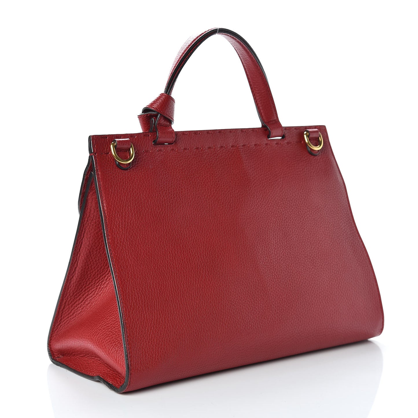 Calfskin Small GG Marmont Top Handle Bag Vulcanic Red