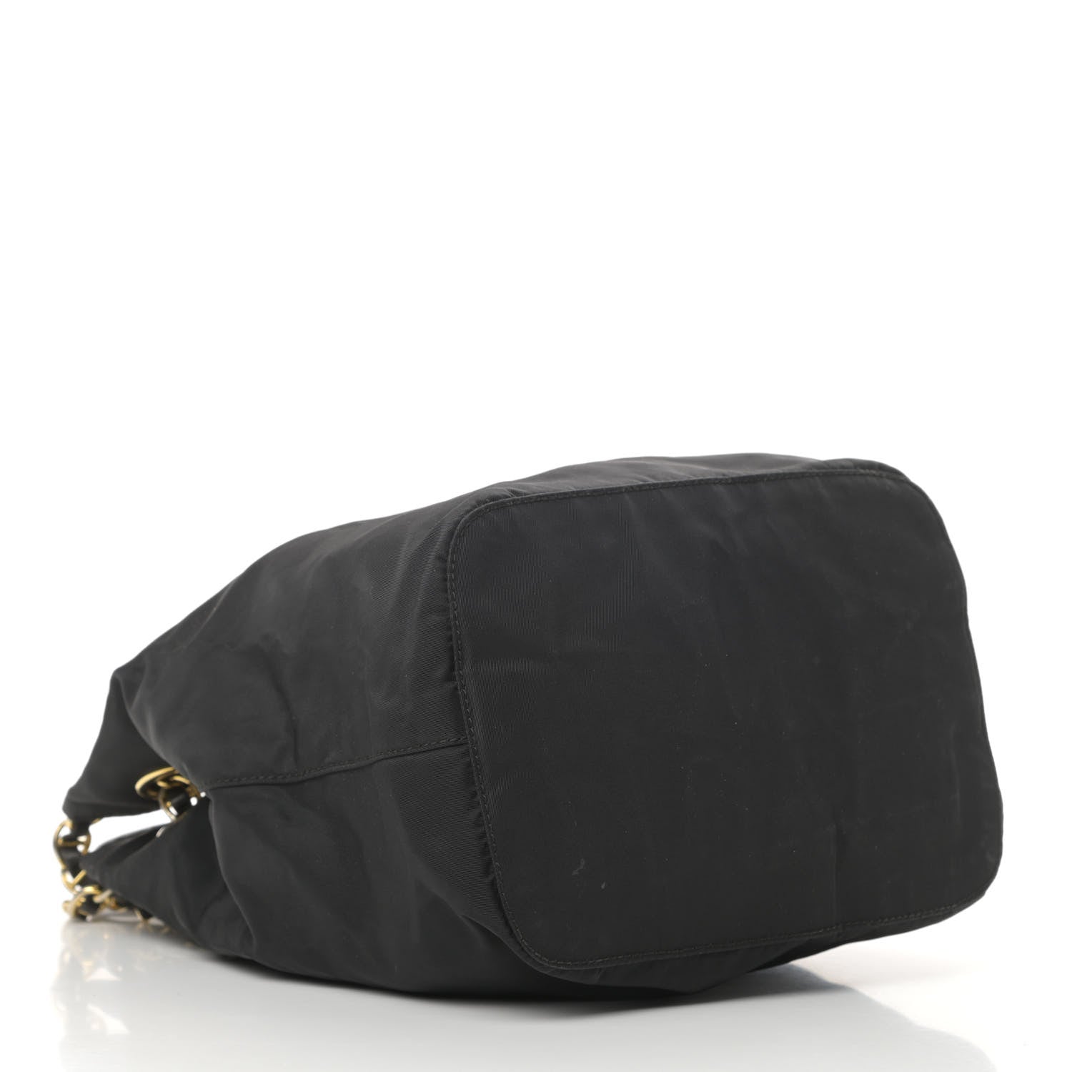 Prada Nylon Tessuto Acciaio Chain Shoulder Bag Black 4 of 12