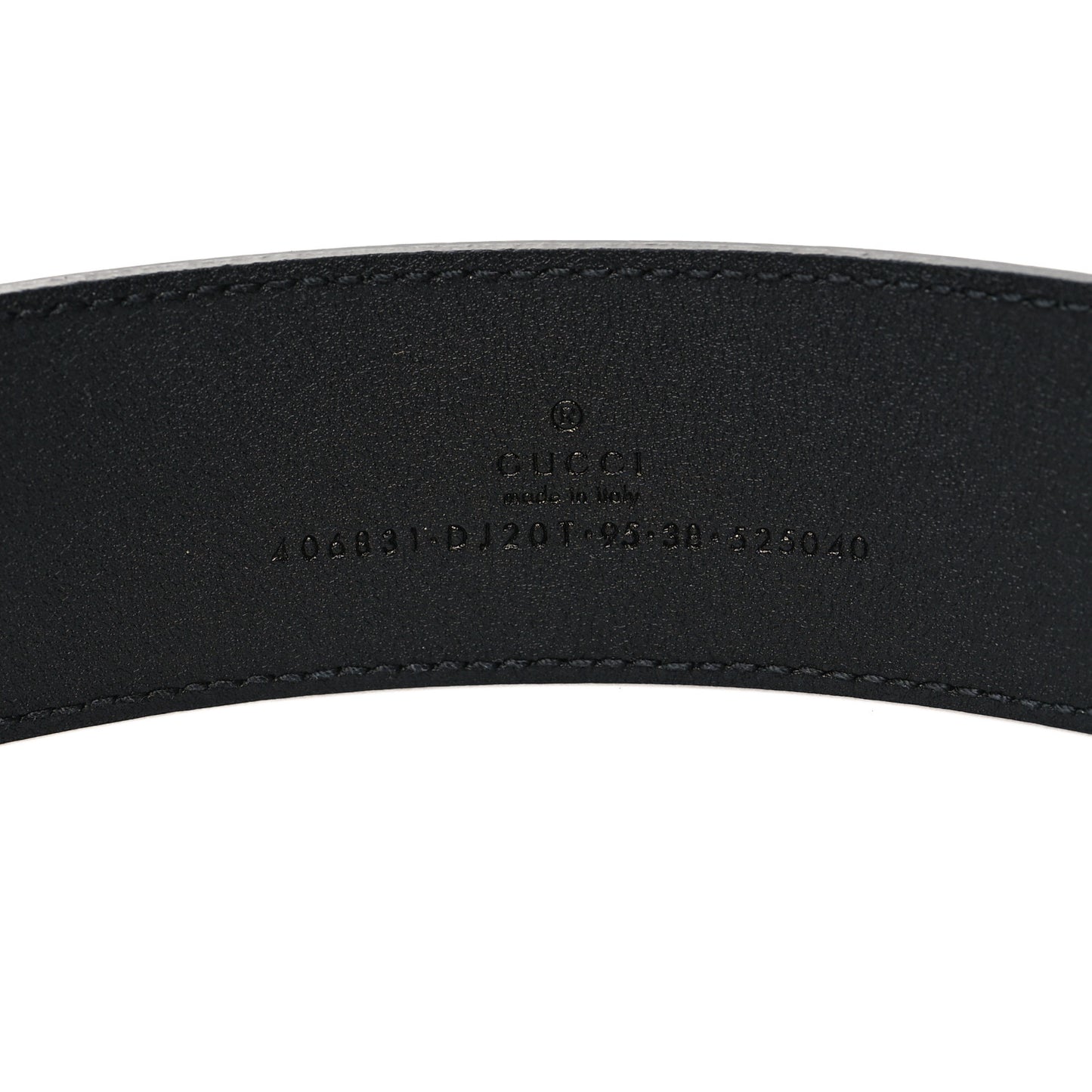 Textured Dollar Calfskin Double G 40mm Belt 95 38 Black