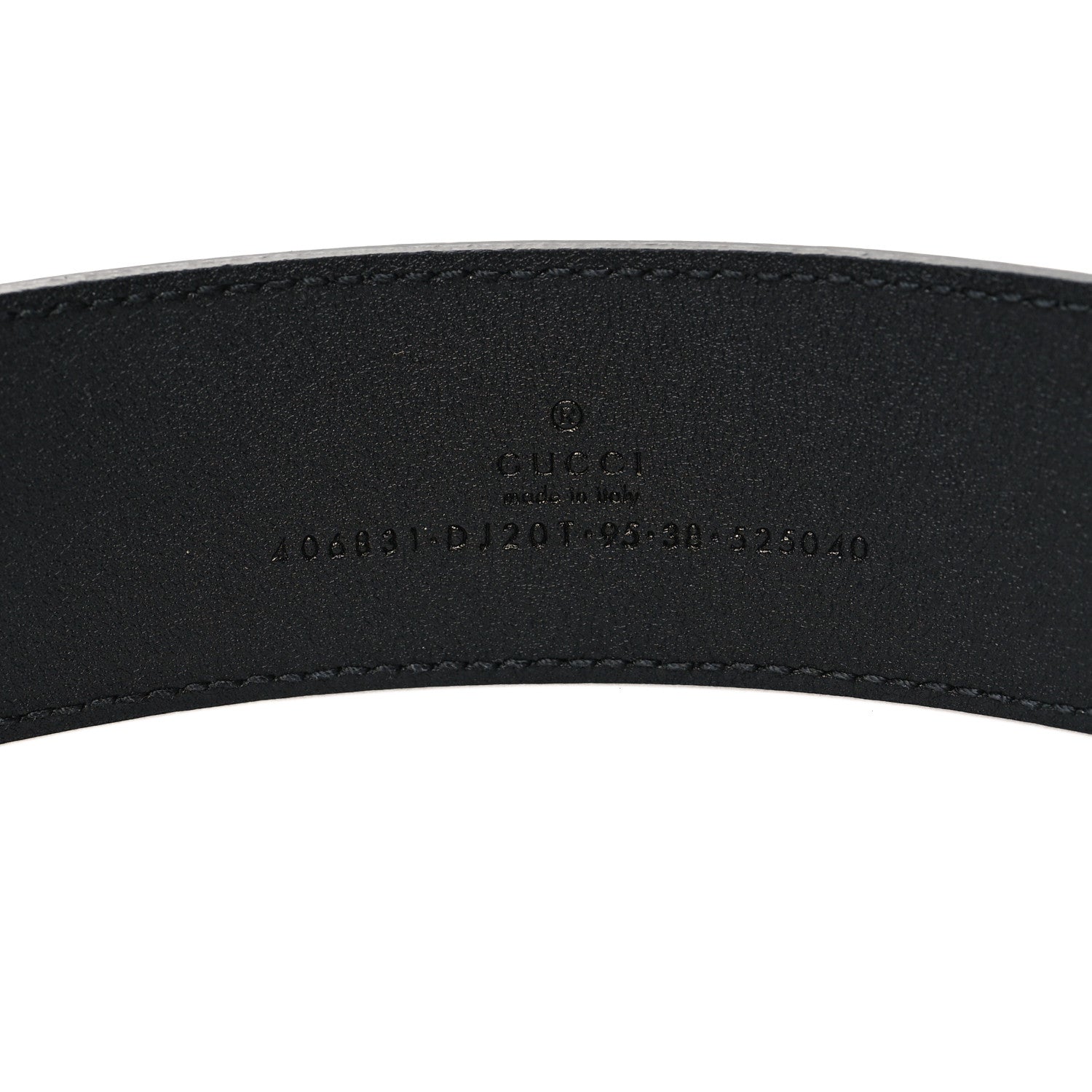 Gucci Textured Dollar Calfskin Double G 40mm Belt 95 38 Black 5 of 5