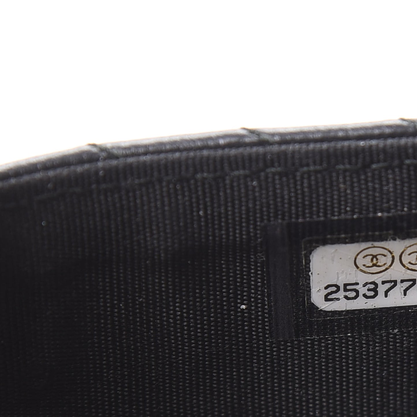 Lambskin Chevron Quilted Boy Card Holder Wallet Black