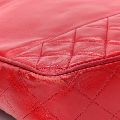 Chanel Lambskin Quilted Shoulder Bag Red 5 of 6