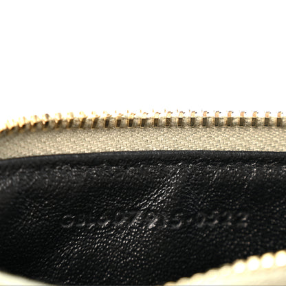 Saint Laurent Monogram Grain de Poudre 5 Fragments Zip Pouch Card Holder Light Sage 7 of 10