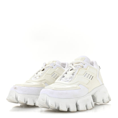 Prada Rubber Technical Knit Fabric Cloudbust Thunder Sneakers 39 White 4 of 7